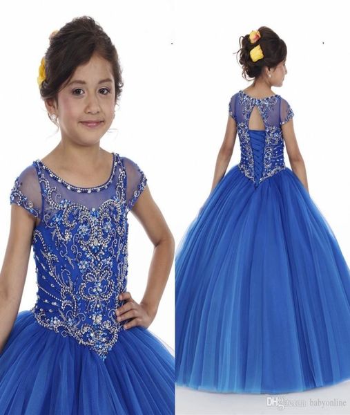 beaded crystals royal blue girls pageant dresses new sheer neck cap sleeve princess formal pageant dresses party celebrity gowns f3426585, White;red
beaded crystals royal blue girls pageant dresses new sheer neck cap sleeve princess formal pageant dresses party celebrity gowns f3426585, White;red