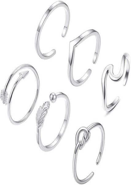 6pcs arrow knot wave rings for women adjustable stackable thumb open rings set summer vacation jewelry x07153562140, Slivery;golden
6pcs arrow knot wave rings for women adjustable stackable thumb open rings set summer vacation jewelry x07153562140, Slivery;golden