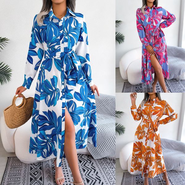 2023 New INS Style Real Time Shoot Spring/Summer Color Contrast Flower Lace Up Shirt Dress Long Dress Women' Summer Casual Long Sleeve Dress Cute Polo, Blue
2023 New INS Style Real Time Shoot Spring/Summer Color Contrast Flower Lace Up Shirt Dress Long Dress Women' Summer Casual Long Sleeve Dress Cute Polo, Blue