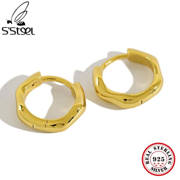 huggie s'steel pure silver 925 gold geometric hoop earrings for women luxury trendy wedding funny unusual accessories fine jewelry, Golden;silver
huggie s'steel pure silver 925 gold geometric hoop earrings for women luxury trendy wedding funny unusual accessories fine jewelry, Golden;silver