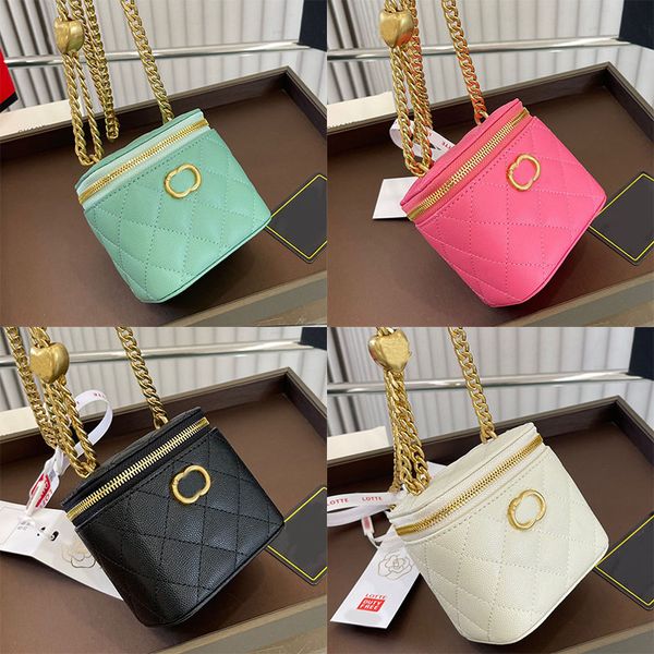 women designer mini vanity box bag caviar leather gold heart bucket metal hardware chain cosmetic case purse with mirror crossbody shoulder
women designer mini vanity box bag caviar leather gold heart bucket metal hardware chain cosmetic case purse with mirror crossbody shoulder