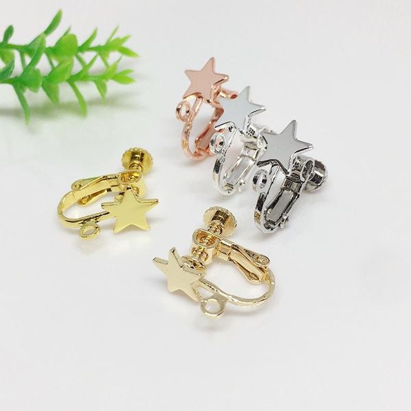 back 50 pcs/set diy earrings ornament accessories nonpiercing screw ear clip star with fashion earrings change ear clip material, Silver
back 50 pcs/set diy earrings ornament accessories nonpiercing screw ear clip star with fashion earrings change ear clip material, Silver