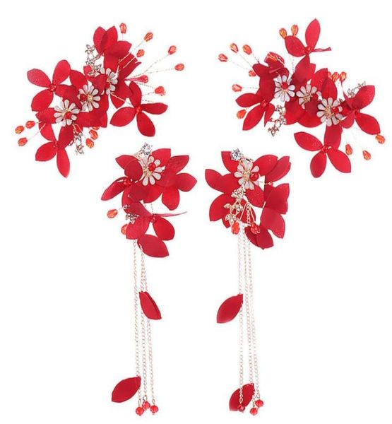 women jewelry chinese style red headband earrings girls tassel flower hair accessories bride wedding pearl jewelry set2827672, White
women jewelry chinese style red headband earrings girls tassel flower hair accessories bride wedding pearl jewelry set2827672, White