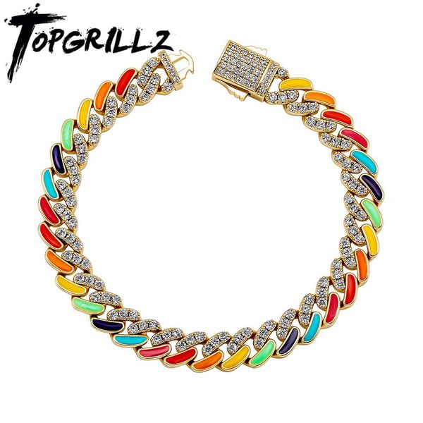 bangle rillz classic couple bracelets 9mm colorful dripping oil cuban prong bracelet with spring clasp punk jewelry for men women, Black
bangle rillz classic couple bracelets 9mm colorful dripping oil cuban prong bracelet with spring clasp punk jewelry for men women, Black