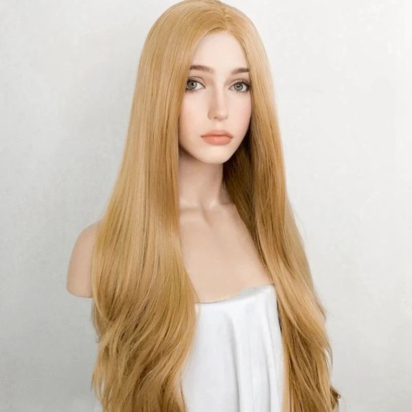 golden blonde synthetic lace wig lace front wigs for women high temperature fiber cosplay wig deep wave daily used, Black
golden blonde synthetic lace wig lace front wigs for women high temperature fiber cosplay wig deep wave daily used, Black