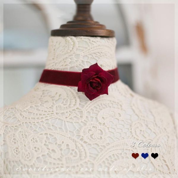 necklaces little prince's rose handmade vintage velvet rose choker necklace/ear clip lolita accessory sweet diy 3 colors, Silver
necklaces little prince's rose handmade vintage velvet rose choker necklace/ear clip lolita accessory sweet diy 3 colors, Silver