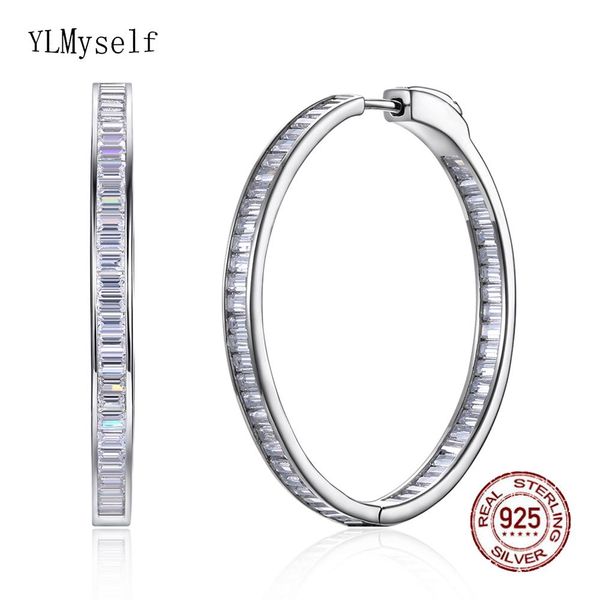 huggie luxury 38mm diameter real silver hoop earring tsquare cz jewelry 925 sterling silver large circle earrings for night bar party, Golden;silver
huggie luxury 38mm diameter real silver hoop earring tsquare cz jewelry 925 sterling silver large circle earrings for night bar party, Golden;silver
