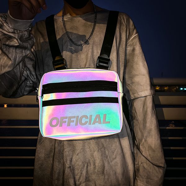 trendy reflective chest bag man hiphop tactical chest utility bags streetwear women party light reflection chest rig pouch
trendy reflective chest bag man hiphop tactical chest utility bags streetwear women party light reflection chest rig pouch