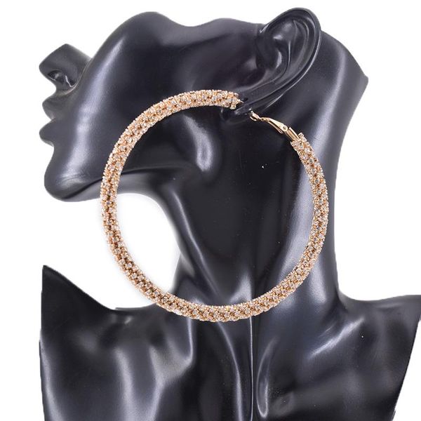 huggie trendy 9cm all rhinestone crystal large hoop earrings big circle earring loop for women jewelry, Golden;silver
huggie trendy 9cm all rhinestone crystal large hoop earrings big circle earring loop for women jewelry, Golden;silver