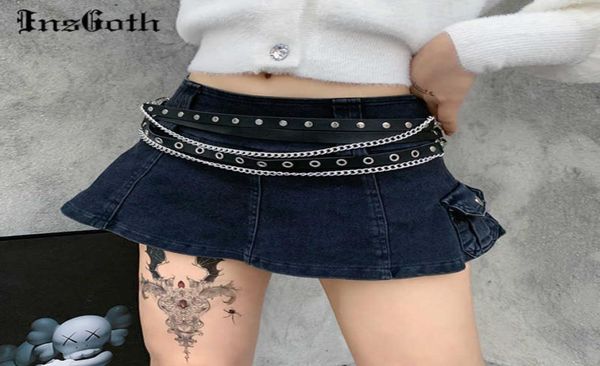 insgoth streetwear punk metal chain belts adjustable leather belts gothic harajuku fashion black waistbands body strip h09015572066, Slivery;black
insgoth streetwear punk metal chain belts adjustable leather belts gothic harajuku fashion black waistbands body strip h09015572066, Slivery;black