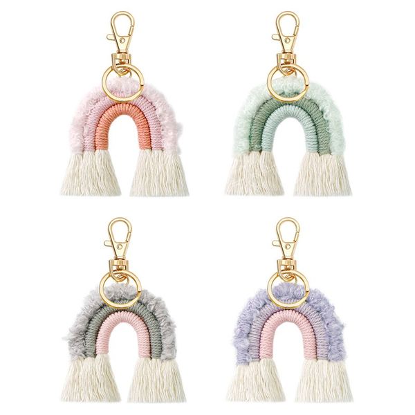 bohemia rainbow tassel woven keychain car keyring holder bag wallet purse decor art key chain rings charm jewelry gifts, Slivery;golden
bohemia rainbow tassel woven keychain car keyring holder bag wallet purse decor art key chain rings charm jewelry gifts, Slivery;golden