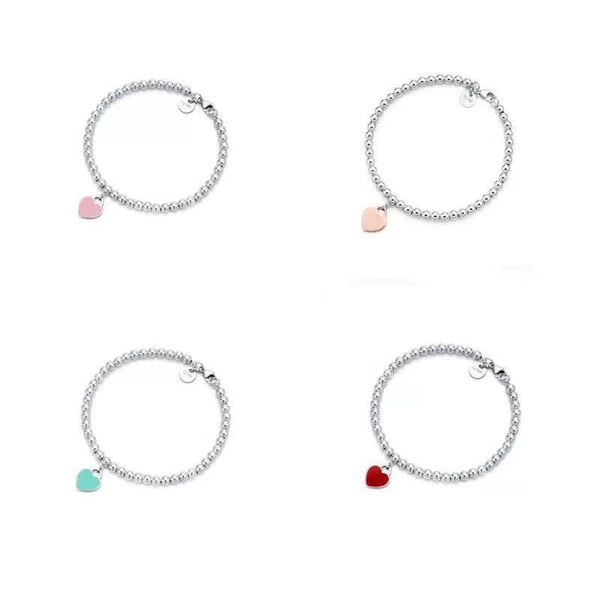 bangle tifine 1 1 s925 sterling silver bracelet classic fashion enamel heart pendant 4mm beaded bracelet luxury valentine's day gift, Black
bangle tifine 1 1 s925 sterling silver bracelet classic fashion enamel heart pendant 4mm beaded bracelet luxury valentine's day gift, Black