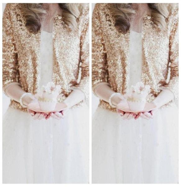 bling bling sequins long sleeves rose gold bridal jackets 2018 shrug formal wedding coats boleros wedding accessories2376255, White
bling bling sequins long sleeves rose gold bridal jackets 2018 shrug formal wedding coats boleros wedding accessories2376255, White