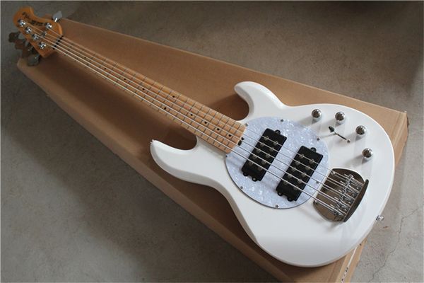 5 string ernie ball music man sting ray white electric bass guitar musicman active pickups 9v battery maple fingerboard can be customized
5 string ernie ball music man sting ray white electric bass guitar musicman active pickups 9v battery maple fingerboard can be customized