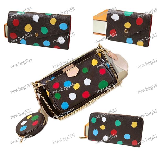 x yk women crossbody bag multi accessories shoulder bags designer dot print 3 pieces purse zippy with chain strap canvas wallet m44823 m8198
x yk women crossbody bag multi accessories shoulder bags designer dot print 3 pieces purse zippy with chain strap canvas wallet m44823 m8198