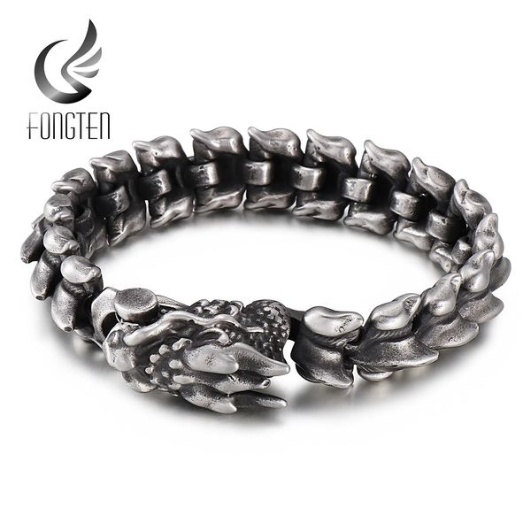 bangle fongten dragon skeleton charm wrist band viking bracelet for men stainless steel animal fashion jewelry, Black
bangle fongten dragon skeleton charm wrist band viking bracelet for men stainless steel animal fashion jewelry, Black