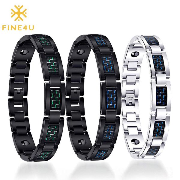 bangle fine4u b393 mens blue carbon fiber titanium magnetic bracelet magnet bracelet for pain relief, Black
bangle fine4u b393 mens blue carbon fiber titanium magnetic bracelet magnet bracelet for pain relief, Black