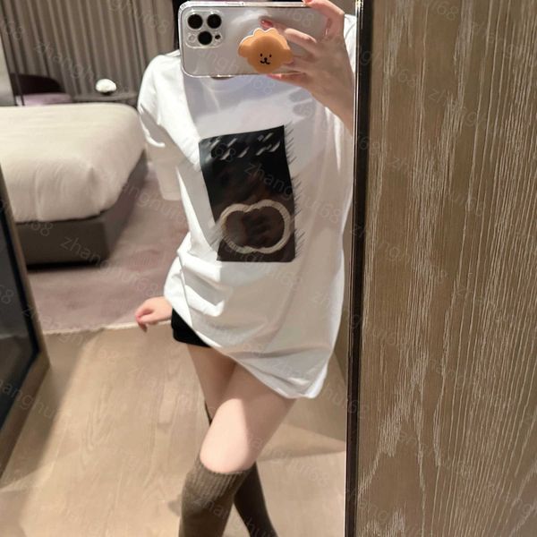 23ss womens t-shirt womens designer clothing tee round neck pure cotton heavy duty pearl logo printing short sleeve t-shirt womens clothes, White
23ss womens t-shirt womens designer clothing tee round neck pure cotton heavy duty pearl logo printing short sleeve t-shirt womens clothes, White