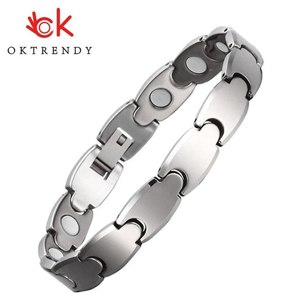 bangle magnetic tungsten steel bracelet silver color powerful energy chain link tungsten magnet for men women health accessories, Black
bangle magnetic tungsten steel bracelet silver color powerful energy chain link tungsten magnet for men women health accessories, Black