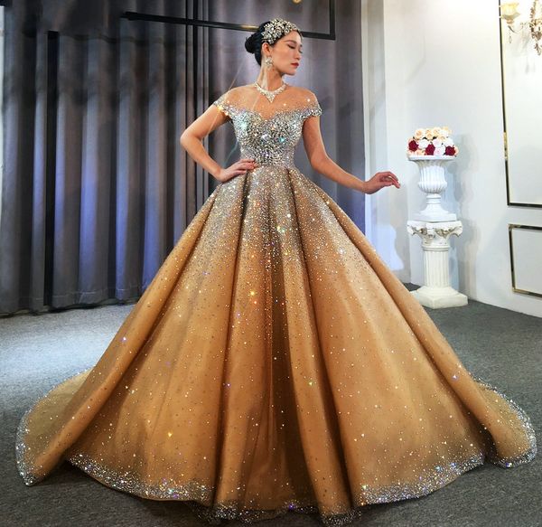 luxury dark champagne arabic dubai wedding dress 2023 illusion neck crystal beads bridal formal gown customed vestidos de noiva, White
luxury dark champagne arabic dubai wedding dress 2023 illusion neck crystal beads bridal formal gown customed vestidos de noiva, White