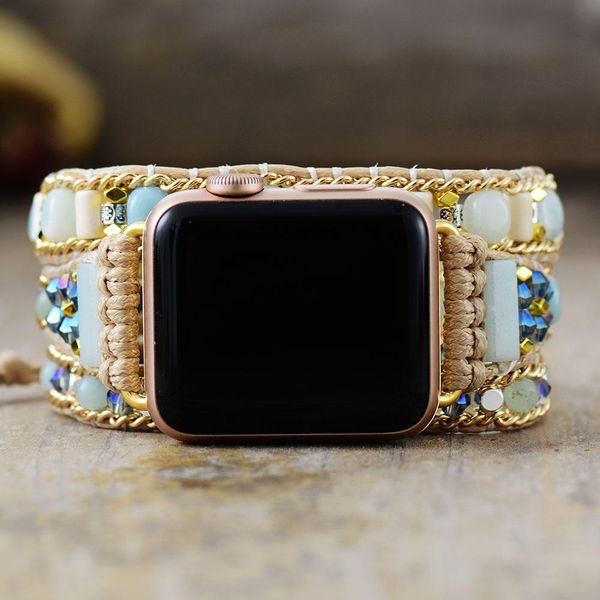 bangle new boho ite aple smart watch band beads 3x wrap vegan rope wristwatch strap armband bracelet women jewelry accessories, Black
bangle new boho ite aple smart watch band beads 3x wrap vegan rope wristwatch strap armband bracelet women jewelry accessories, Black