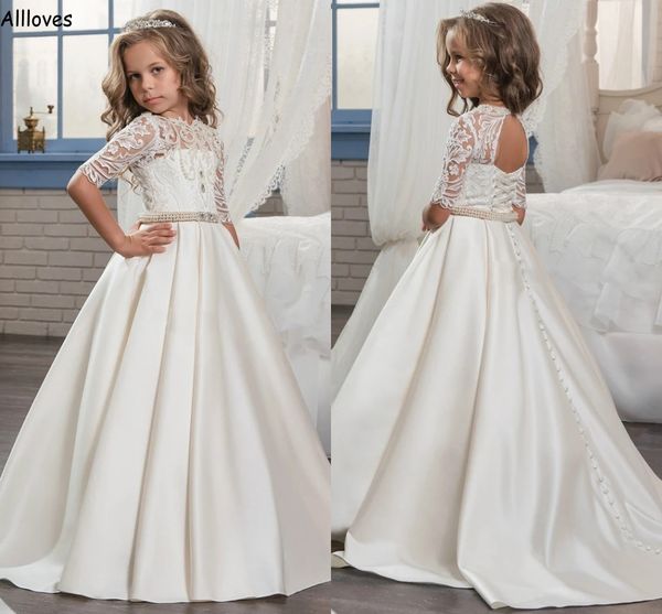pearls ivory satin flower girl dresses for wedding half sleeves o neck lace little girl' pageant party gowns kids todder birthday firs, White;blue
pearls ivory satin flower girl dresses for wedding half sleeves o neck lace little girl' pageant party gowns kids todder birthday firs, White;blue
