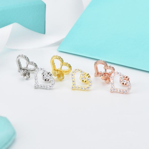 t home hollowed out full of diamond heart stud female 925 sterling silver plated 18k real gold ins temperament high-grade sense earrings ann, Golden
t home hollowed out full of diamond heart stud female 925 sterling silver plated 18k real gold ins temperament high-grade sense earrings ann, Golden