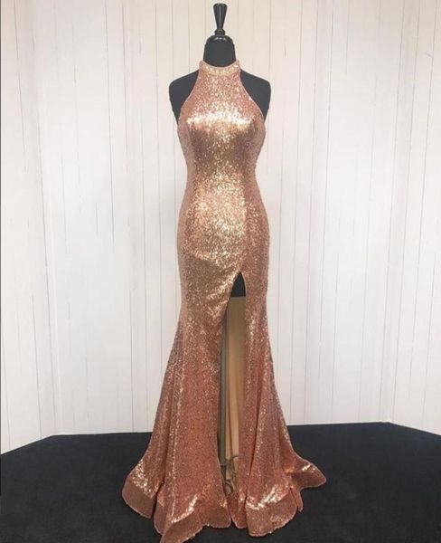 real po rose gold halter pageant prom dresses sequins high split backless crystal long celebrity evening formal gown dress8078384, White;red
real po rose gold halter pageant prom dresses sequins high split backless crystal long celebrity evening formal gown dress8078384, White;red