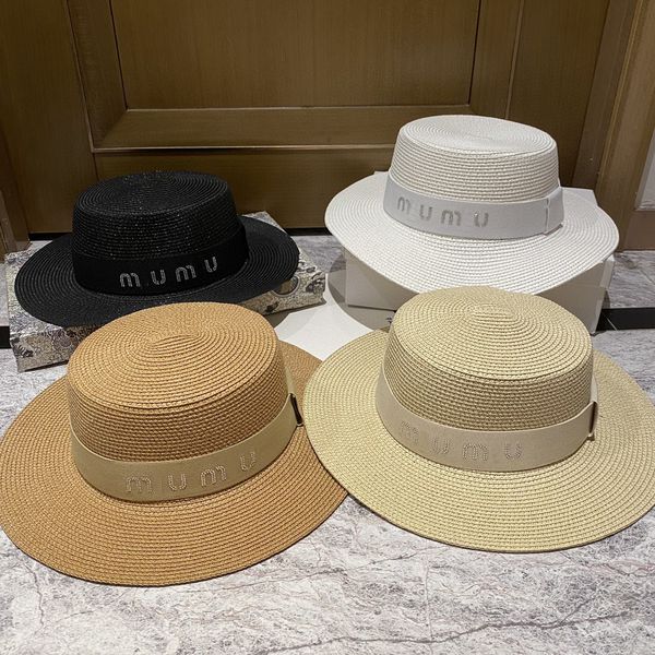 miu letter straw hat women's summer vintage designer flat hat designer beanie cap sun sunscreen beach hat travel fisherman hat tide, Blue;gray
miu letter straw hat women's summer vintage designer flat hat designer beanie cap sun sunscreen beach hat travel fisherman hat tide, Blue;gray