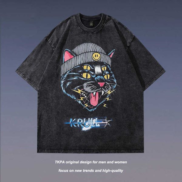 tkpa harajuku street spoof printing old short-sleeved men's fashion hip-hop washed five-sleeved t-shirt, White;black
tkpa harajuku street spoof printing old short-sleeved men's fashion hip-hop washed five-sleeved t-shirt, White;black