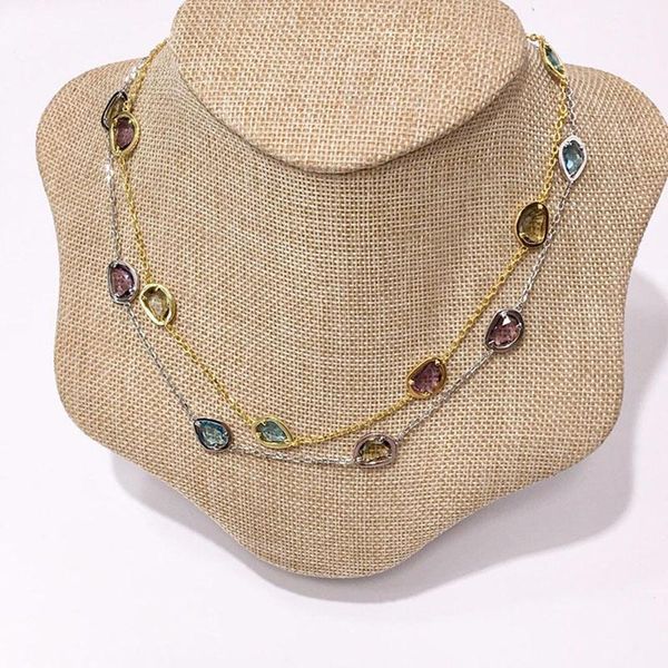 necklaces funmode multicolor cubic zircon long link chain sweater necklace for women party accessories jewelry mujer wholesale fn249, Silver
necklaces funmode multicolor cubic zircon long link chain sweater necklace for women party accessories jewelry mujer wholesale fn249, Silver