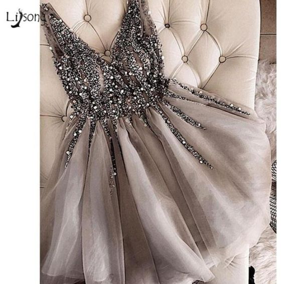 sparkle crystal beaded short cocktail dresses gray homecoming dress double vneck shiny mini prom gowns abiye vestidos9143633, Black
sparkle crystal beaded short cocktail dresses gray homecoming dress double vneck shiny mini prom gowns abiye vestidos9143633, Black