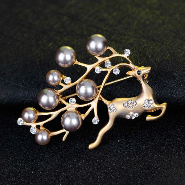 pins brooches shmik elegant women's pearl deer cute brooch vintage hollow animal metal badge brooch party banquet christmas pin gift g2, Gray
pins brooches shmik elegant women's pearl deer cute brooch vintage hollow animal metal badge brooch party banquet christmas pin gift g2, Gray