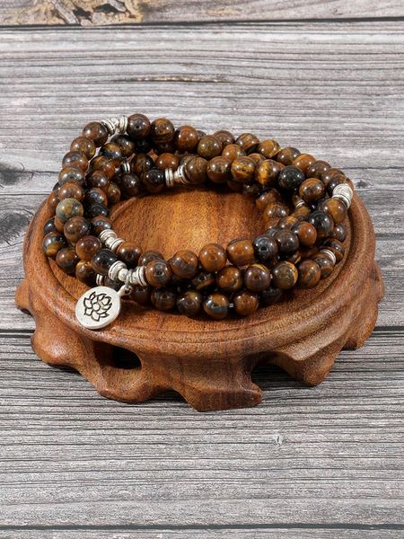 bangle yuokiaa 8mm 108 beads tiger eye for women men lotus pendant charm bracelet japamala mala bead rosary meditation bad japa jewelry, Black
bangle yuokiaa 8mm 108 beads tiger eye for women men lotus pendant charm bracelet japamala mala bead rosary meditation bad japa jewelry, Black