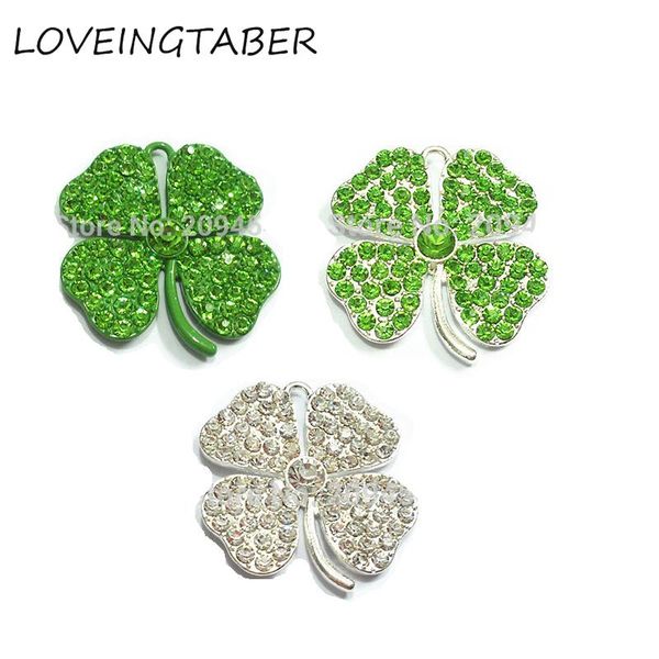 necklaces ( choose color first ) 32mm 10pcs/lot clover all rhinestone pendants for st. patrick's day jewelry, Silver
necklaces ( choose color first ) 32mm 10pcs/lot clover all rhinestone pendants for st. patrick's day jewelry, Silver
