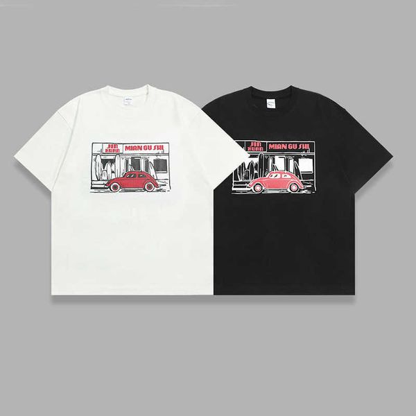 hip-hop washed amikaki pure cotton cartoon car print loose short sleeved t-shirt for men, White
hip-hop washed amikaki pure cotton cartoon car print loose short sleeved t-shirt for men, White