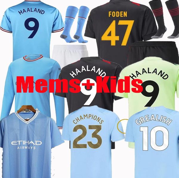 22 23 24 haaland soccer jerseys grealish sterling mans citys* mahrez fans player version de bruyne foden 2023 2024 football shirts kids kit, Black;yellow
22 23 24 haaland soccer jerseys grealish sterling mans citys* mahrez fans player version de bruyne foden 2023 2024 football shirts kids kit, Black;yellow