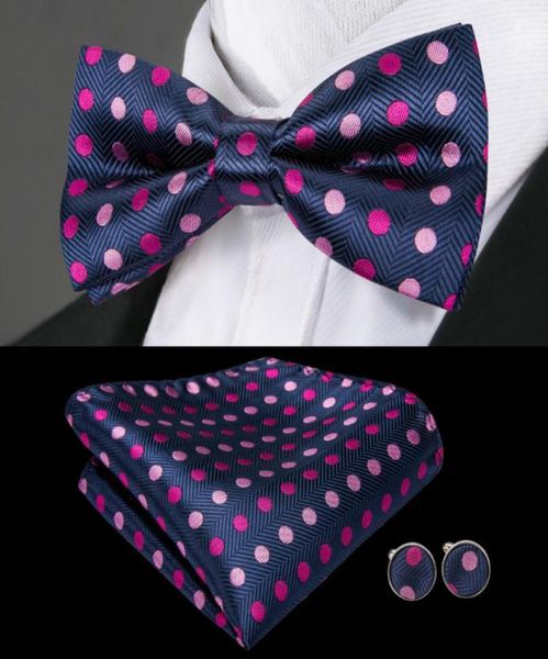dark blue and pink dots jacquard woven silk bow tie handkerchief and cuffs standard whole men accessorieslh03749037, Black;gray
dark blue and pink dots jacquard woven silk bow tie handkerchief and cuffs standard whole men accessorieslh03749037, Black;gray