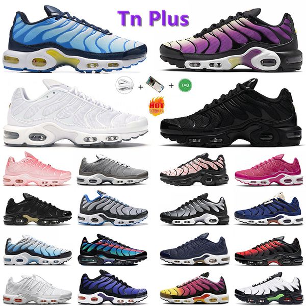 

running shoes tn sports sneakers plus designer men triple black yellow and white unity ice hyper blue fire gradient colorway men women train