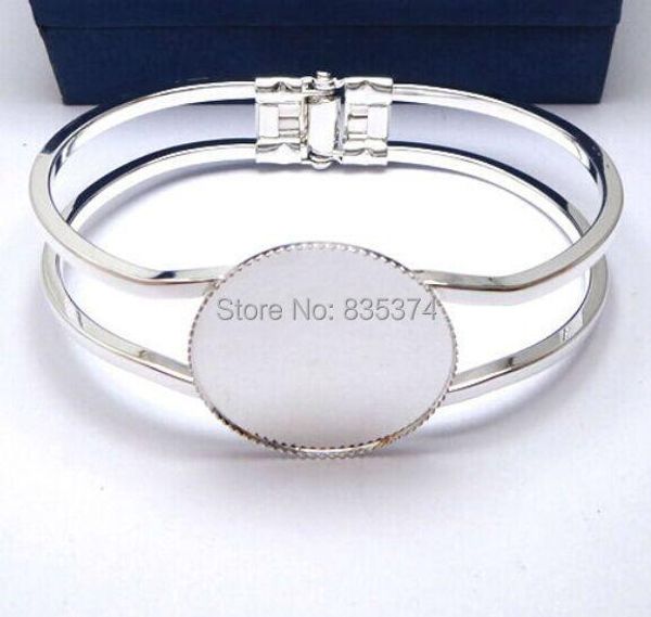 bangle silver plated 30mm cabochon setting cuff bracelets blank base for jewelry making, Black
bangle silver plated 30mm cabochon setting cuff bracelets blank base for jewelry making, Black