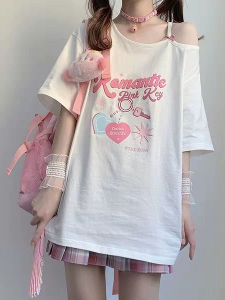 women's t-shirt deeptown women off shoulder t-shirt kawaii sweet girl off the shoulder y2k cute graphic tees shirt fashion korean 2305, White
women's t-shirt deeptown women off shoulder t-shirt kawaii sweet girl off the shoulder y2k cute graphic tees shirt fashion korean 2305, White