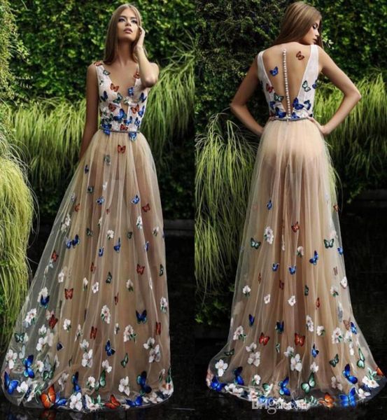 butterfly and flower prom dresses 2019 sheer neck sleeveless long evening gowns back covered buttons arabic formal party dress cus3068120, Black
butterfly and flower prom dresses 2019 sheer neck sleeveless long evening gowns back covered buttons arabic formal party dress cus3068120, Black