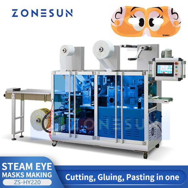 Image of ZONESUN ZS-HY220 Automatic Steam Eye Mask Manufacturing Machine Heated Warm Compress Eye Mask Producing Equipment