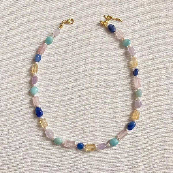 necklaces bohemian geometric natural stone beaded necklace handcrafted freshwater pearl embellishment fashion vintage kpop jewelry, Silver
necklaces bohemian geometric natural stone beaded necklace handcrafted freshwater pearl embellishment fashion vintage kpop jewelry, Silver