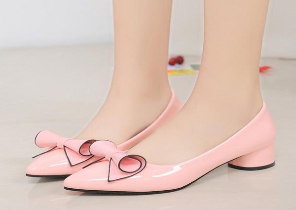 women039s dress shoes sweet bowknot pointed thick with low work with patent leather shoes fashionable and comfortable3360795, Black
women039s dress shoes sweet bowknot pointed thick with low work with patent leather shoes fashionable and comfortable3360795, Black