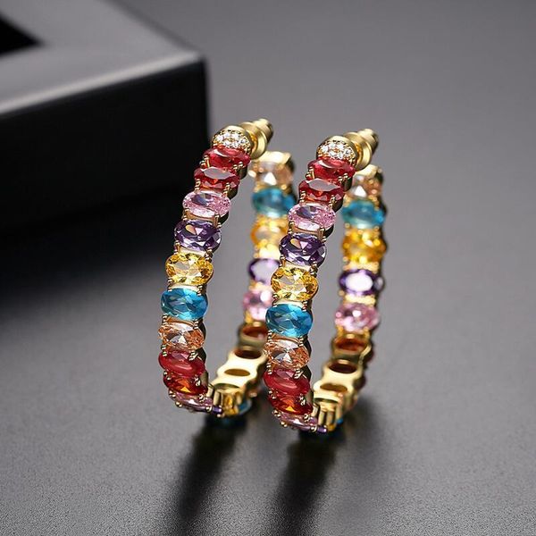 huggie luxury color zircon circle earring microinlay women gold plating round hoop earring senyu new fashion banquet party earring, Golden;silver
huggie luxury color zircon circle earring microinlay women gold plating round hoop earring senyu new fashion banquet party earring, Golden;silver