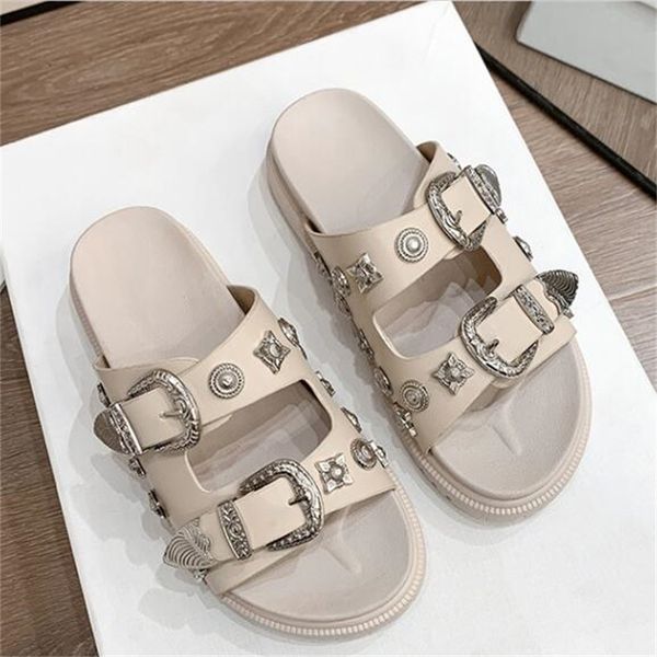 designer womens sandals beach slippers fashion thick bottom rivets metal buckle ladies slides outdoor sports casual shoes, Black
designer womens sandals beach slippers fashion thick bottom rivets metal buckle ladies slides outdoor sports casual shoes, Black