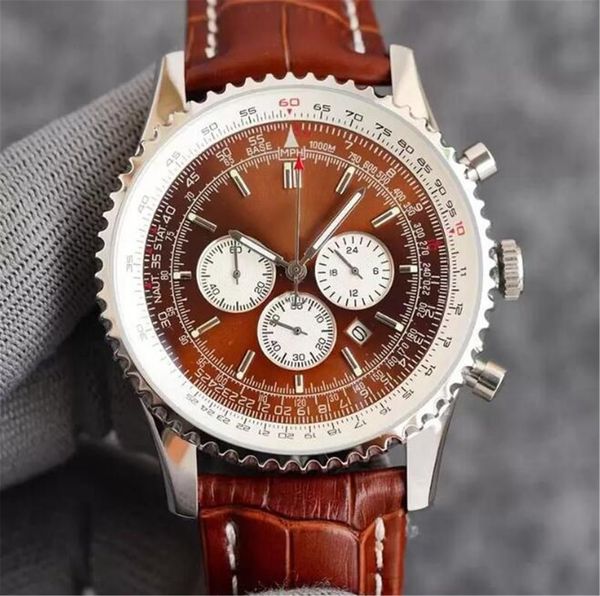 aaa u1 b01 48mm watch quality navitimer chronograph quartz movement steel limited black dial 50th anniversary watch stainless strap men wris, Slivery;brown
aaa u1 b01 48mm watch quality navitimer chronograph quartz movement steel limited black dial 50th anniversary watch stainless strap men wris, Slivery;brown