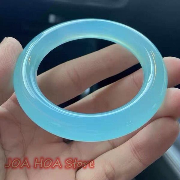 bangle quality gaobing tianqing frozen aquamarine fat round bar chalcedony fashionable sky blue agate jade bracelet exquisite jewelry, Black
bangle quality gaobing tianqing frozen aquamarine fat round bar chalcedony fashionable sky blue agate jade bracelet exquisite jewelry, Black