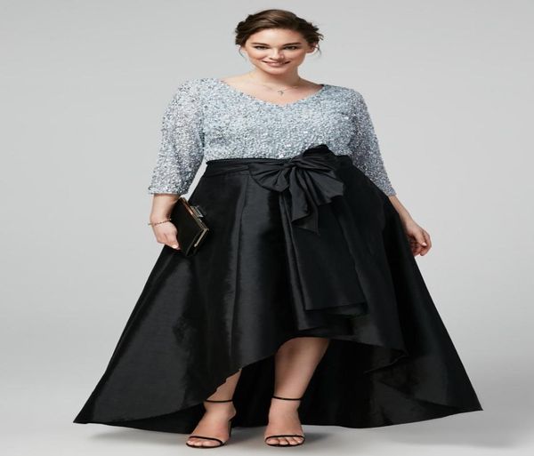 chic high low sequined plus size prom dresses sleeves v neck aline formal dress teffeta evening gowns9174955, Black
chic high low sequined plus size prom dresses sleeves v neck aline formal dress teffeta evening gowns9174955, Black